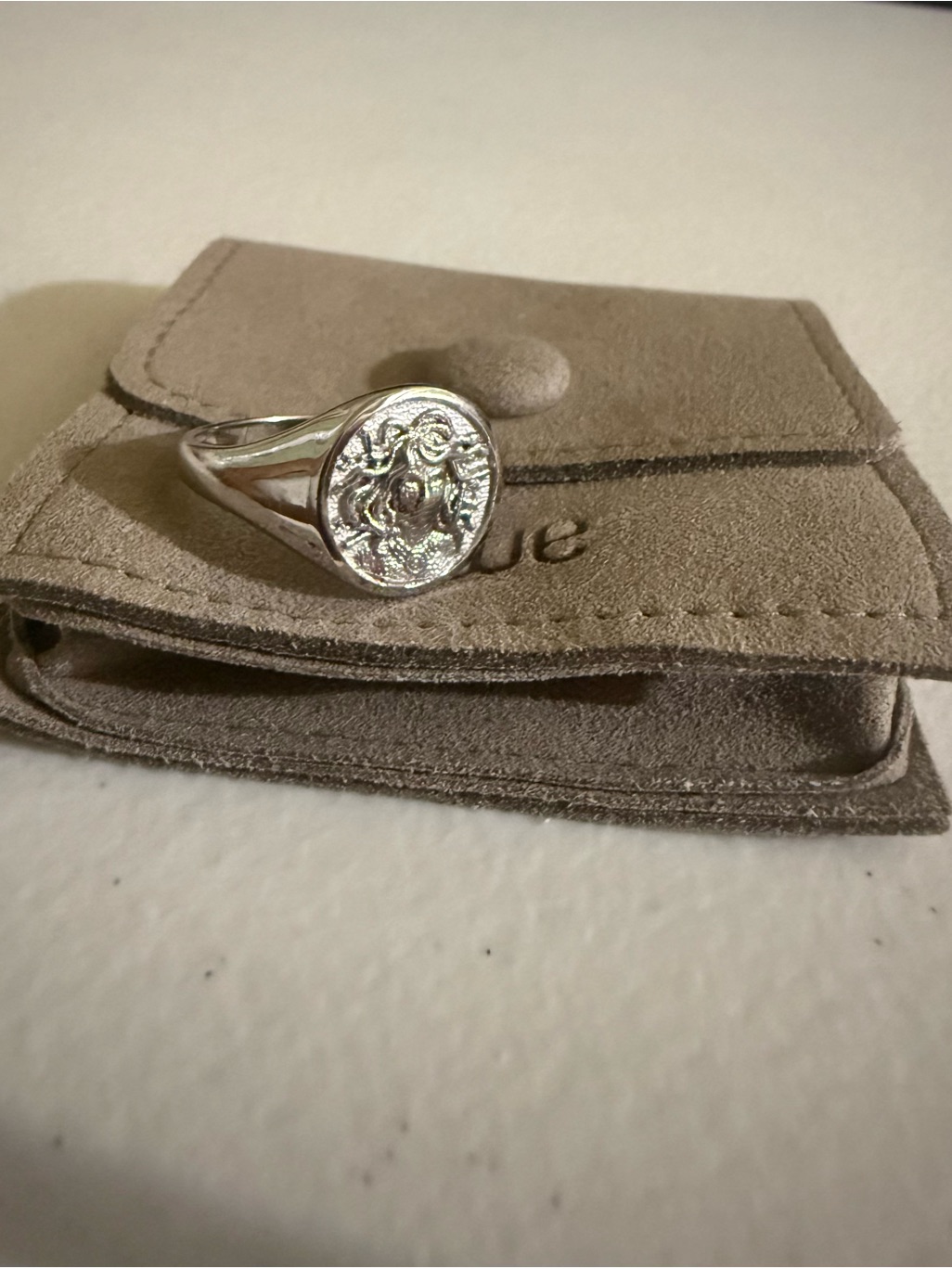 Awe Inspired Sterling Silver Medusa Signet Ring - Silver — image 2 of 5